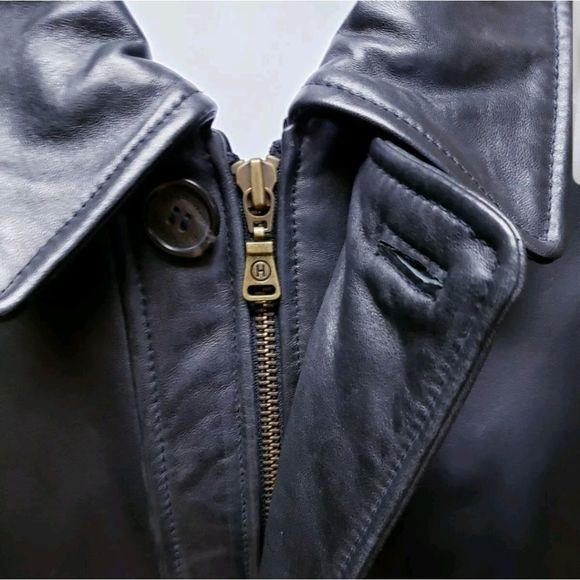 Hathaway Black Genuine Soft Lined Leather Jacket - Picture 3 of 7